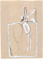 Clivia Vorrath, Untitled, 1981, graphite, opaque white, collage on paper, 23 x 17 cm, , 