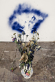 Mauro Bonacina, LONDON.ENGLAND.14.02.2010.16-16pm, 2010, Bunch of flowers, vase and spray paint  , Dimensions variable, , 
