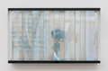 Adolf Luther, Lichtharfe (light harp), 1966, Semitransparent concave mirror stripes, acrylic glass, 27 x 44.5 x 7 cm, Photo: Marcus Schneider, 