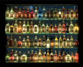 Thomas Feuerstein, Genius in the Bottle, 2005 - 2010, 72 glass objects in display cabinet, 150 x 190 x 20 cm, , 
