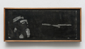 Jakob Mattner, Nachtgespräch (Nighttalk), 1978, Soot on coated paper, pencil, 25,5 x 57,5 x 4 cm, framed, Photo: Marcus Schneider, 