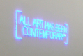 Maurizio Nannucci, ALL ART HAS BEEN CONTEMPORARY, 1999/2011, glass, neon, site specific, archive, 