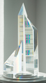Mary Bauermeister, Rundmodell mit 3 Prismen (Roundmodel with 3 prisms), 1989/90, Revolvable plexiglasprisms on stand, Ø 44 cm, H 64 cm, Photo: setform.de, 