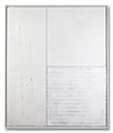 Caro Jost, Invoice Painting B.N. April 6,1959 (Detail Triptych), Munich, 2016, Synthetics, digital print, Streetprint on canvas, 20 x 100 cm, Photo: Archive, 