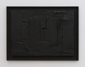 Adolf Luther, Materiebild Schwarz (Dark matter piece), 1959, Matter of colour, chalk and pigment on cardboard, 60 x 83 cm, Photo: Marcus Schneider, 