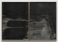 Jakob Mattner, Ein Mann geht vorbei (A Man Walks Past), 1978, Soot on coated paper, retouching-paint, 30 x 42,5 cm, framed, Photo: Marcus Schneider, 