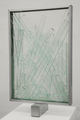 Adolf Luther, Lichtschleuse (light trap), 1962, stripes of glass in between glas planes in aluminium frame, steel, 50 x 31 x 13 cm, Archive, 