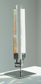 Mary Bauermeister, Doppel Prismen Richtantenne (Double prism beam aerial), ca. 1985, 2 prisms on high-grade steel stand, variable, 45,5 x 15 x 15 cm, Photo: setform.de, 